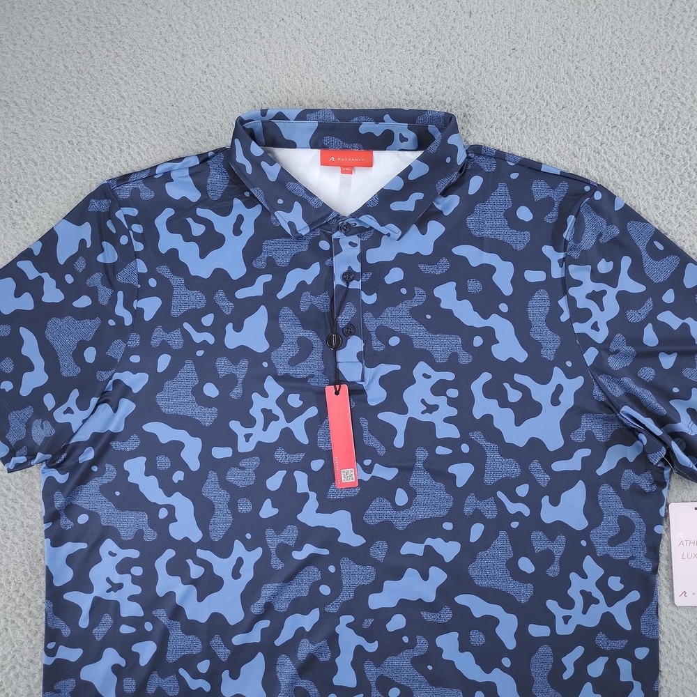 Redvanly Polo Shirt Mens 2XL Midnight Navy PUREpoly Camo Golf R2513-BARRES - Picture 3 of 16